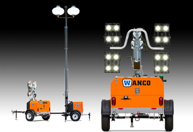 Rental store for wanco 4 light led light tower towable in Northeastern and Central Pennsylvania